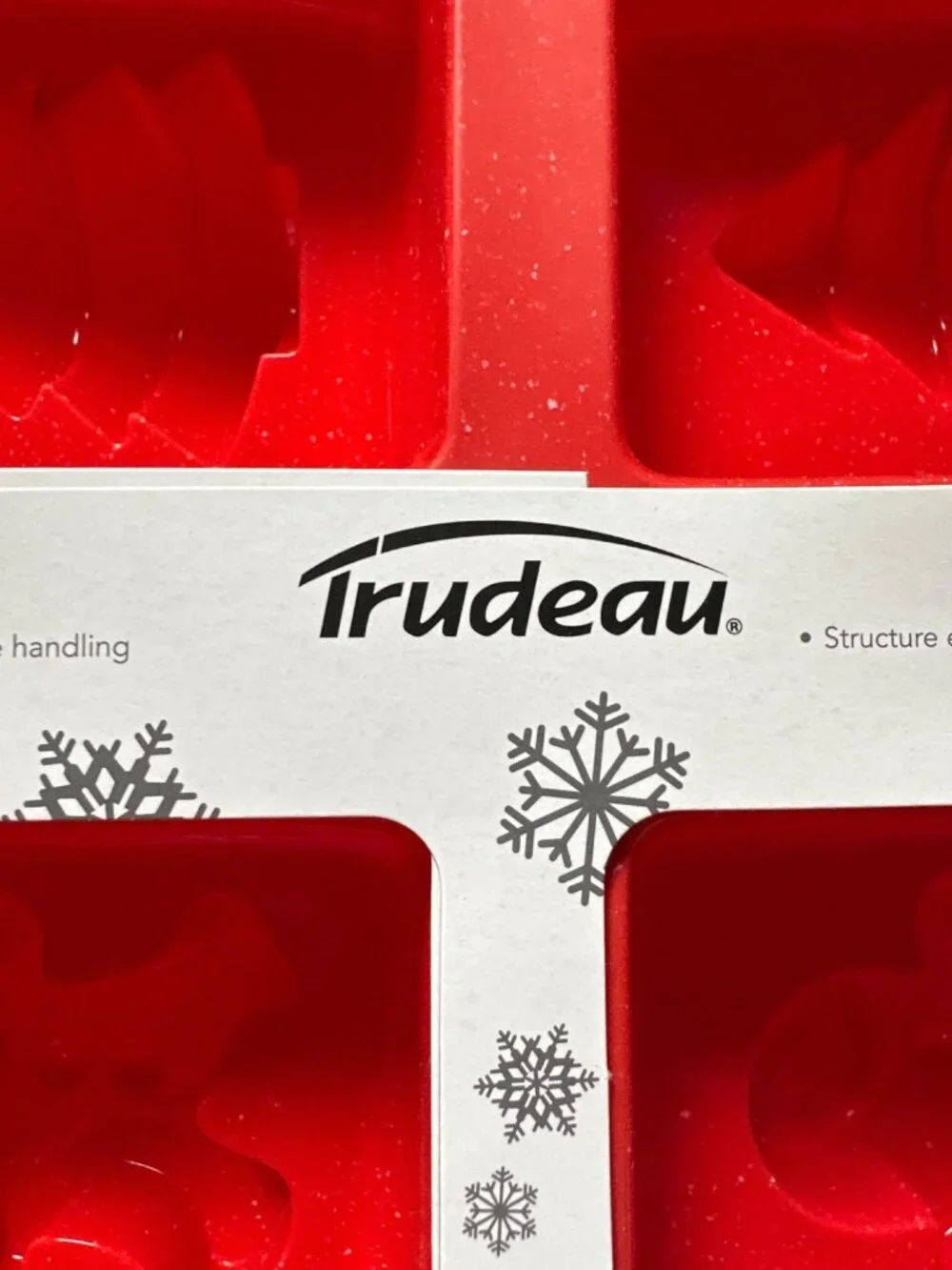Trudeau Silicone Holiday Mini Loaf Pan Mold With Christmas Tree Snowman Designs